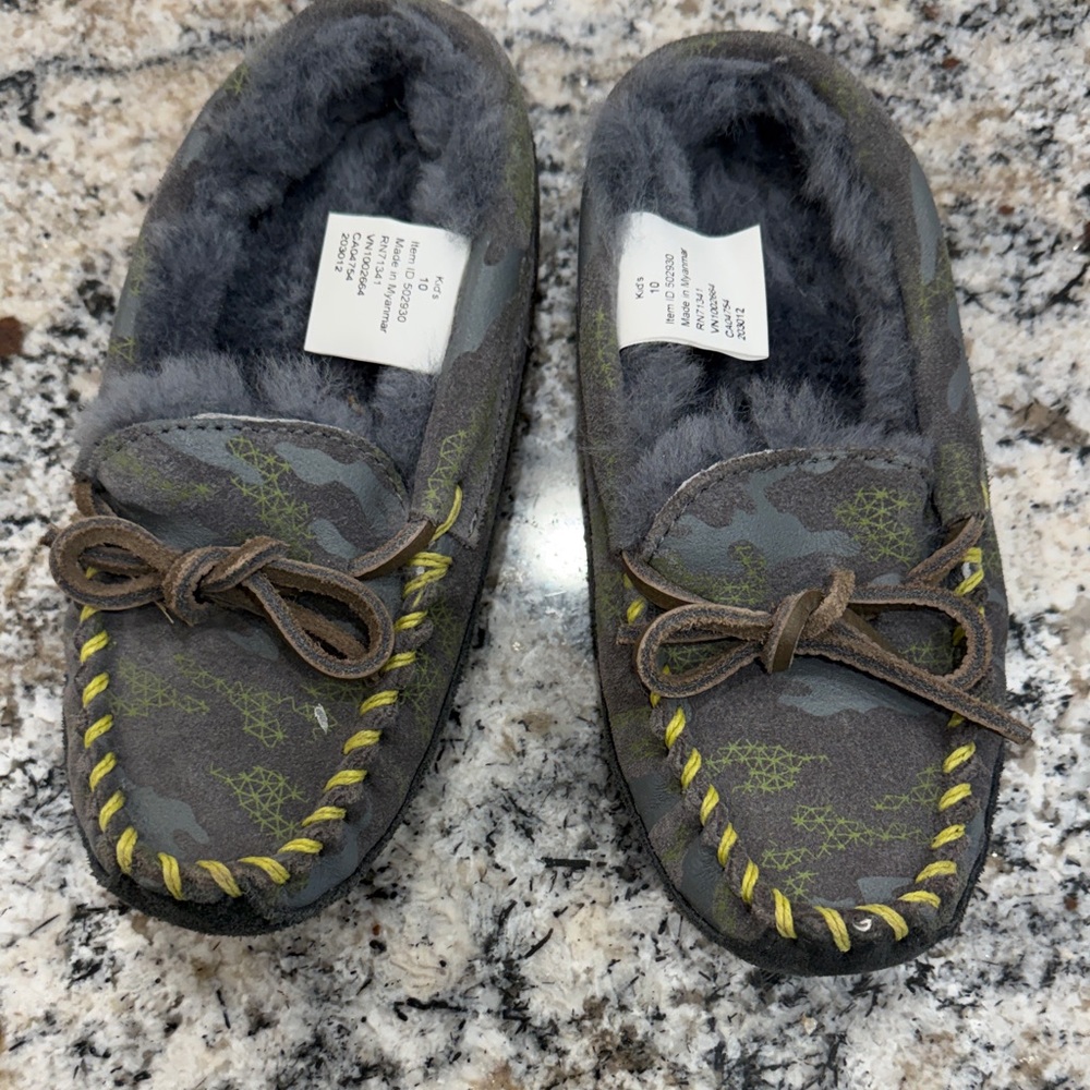 L.L. Bean Charcoal Suede Slippers